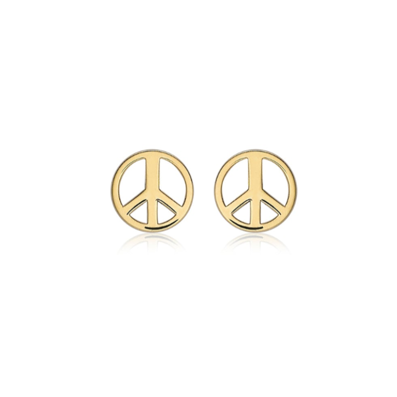 Peace Gold Studs