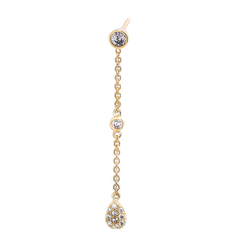 Myjoul gold earrings stud chains