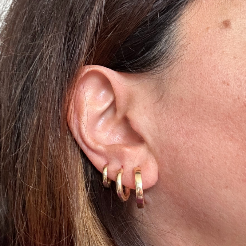 Myjoul hoop huggie gold earrings