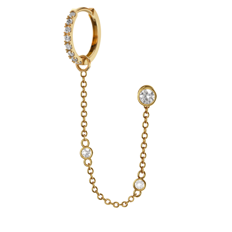 2-in-1 Impress Gold Chain & Stud Set