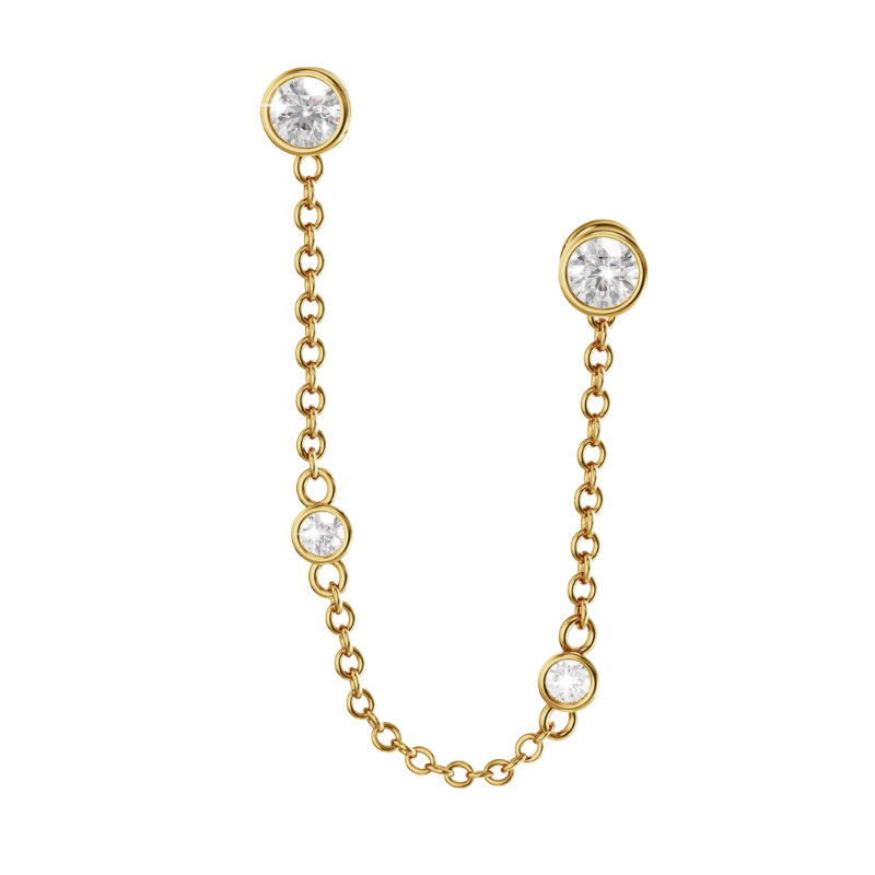 2-in-1 Impress Gold Chain & Stud Set