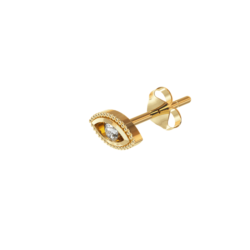 Myjoul evil eye gold stud