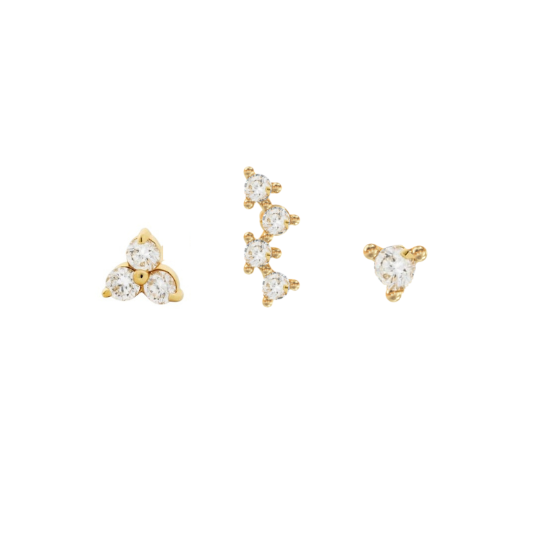 Prism Gold Earring Set