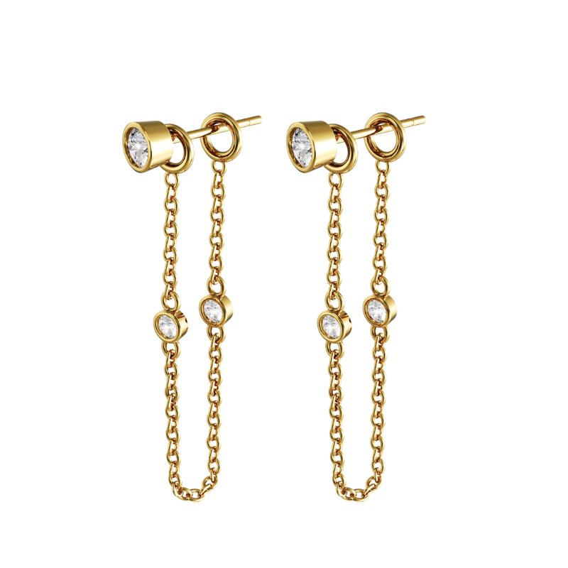 2-in-1 Impress Gold Chains & Studs